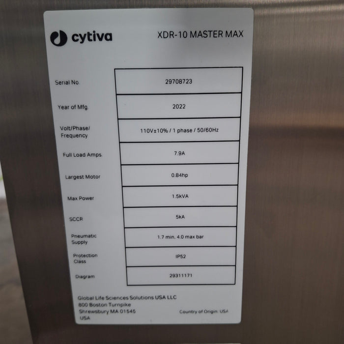 Cytiva Xcellerex XDR-10 Master Max Bioreactor