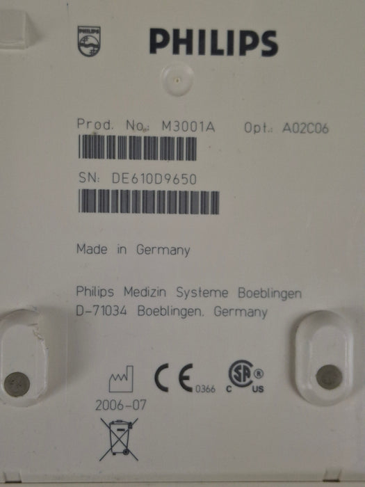 Philips M3001A-A02C06 OxiMax SpO2, NIBP, ECG, Temp, IBP MMS Module