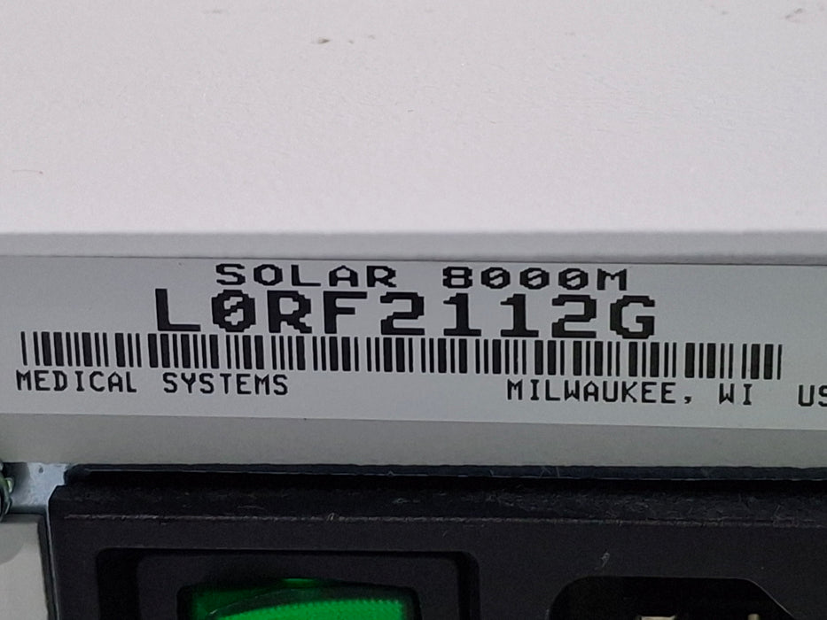 GE Healthcare Solar 8000M Patient Monitor