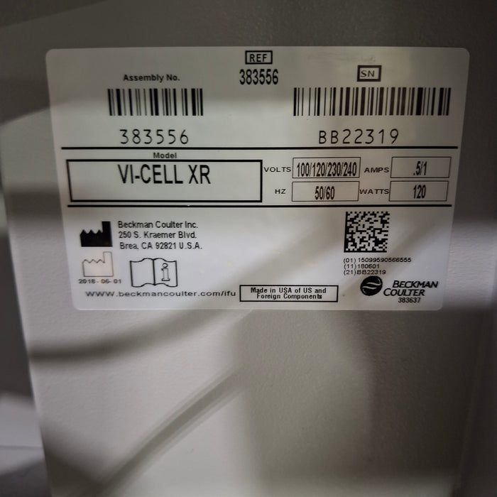 Beckman Coulter Vi-Cell XR Cell Viability Analyzer
