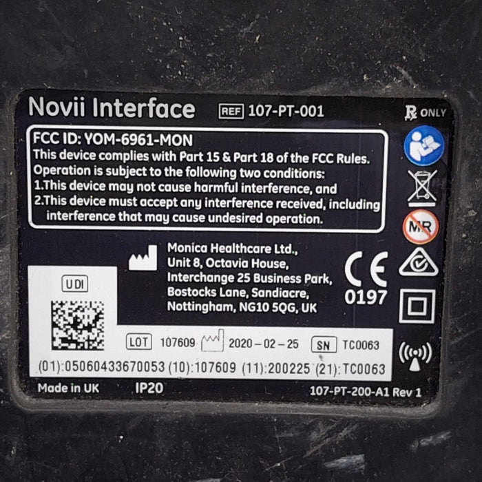 Monica Healthcare Limited 107-PT-001 Fetal Monitor