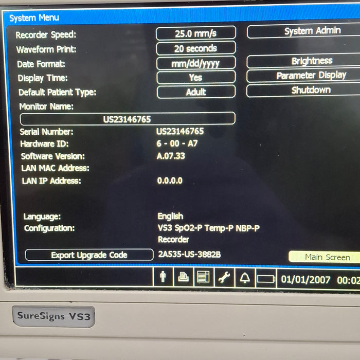 Philips Suresigns VS3 Vital Signs Monitor