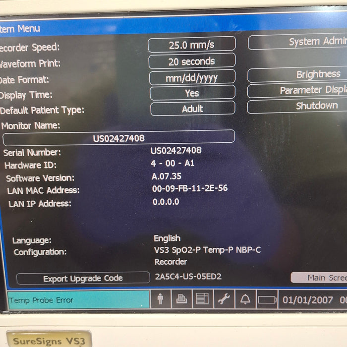 Philips Suresigns VS3 Vital Signs Monitor
