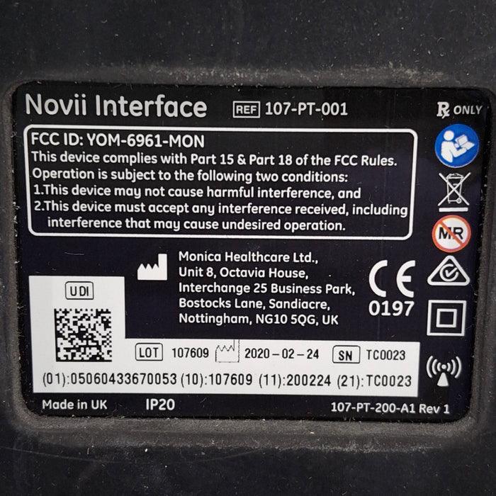 Monica Healthcare Limited 107-PT-001 Fetal Monitor