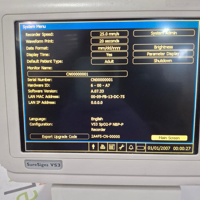 Philips Suresigns VS3 Vital Signs Monitor