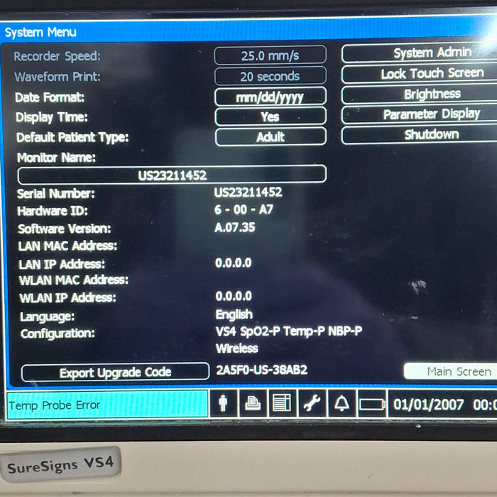 Philips SureSigns VS4 Vital Signs Monitor