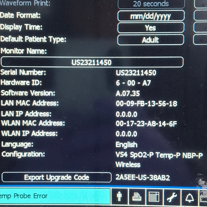 Philips SureSigns VS4 Vital Signs Monitor