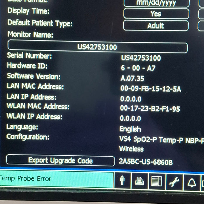 Philips SureSigns VS4 Vital Signs Monitor