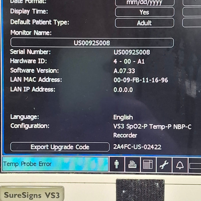 Philips Suresigns VS3 Vital Signs Monitor