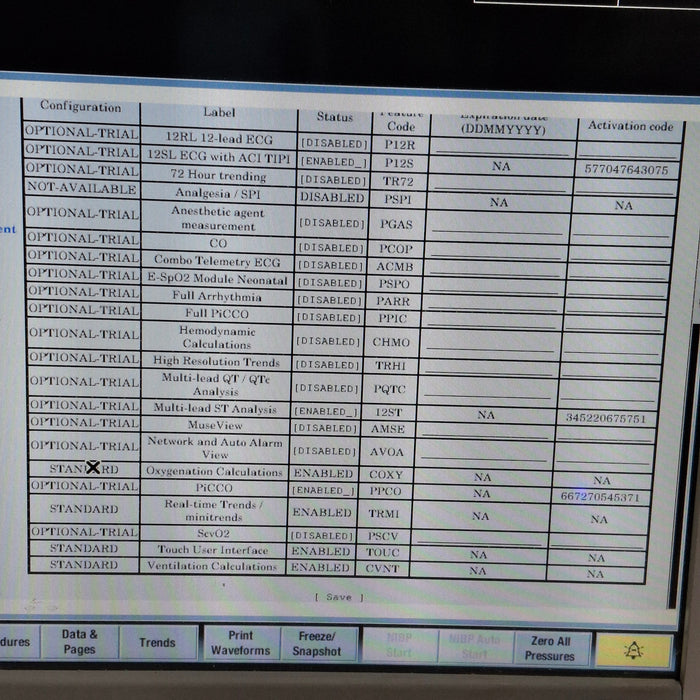 GE Healthcare Carescape B650 Post Anesthesia Care Patient Monitor