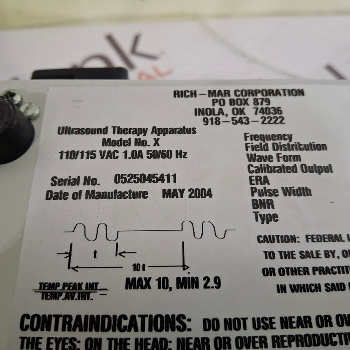RichMar Model X Therapeutic Ultrasound