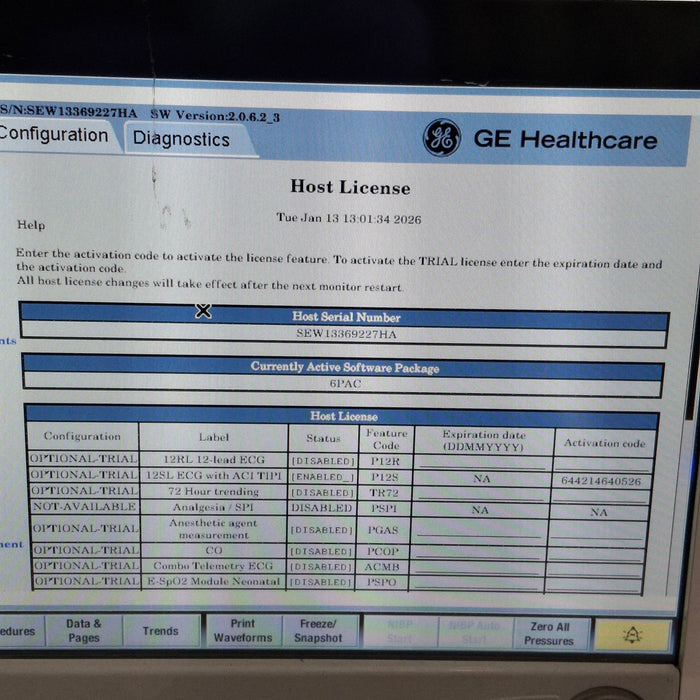 GE Healthcare Carescape B650 Post Anesthesia Care Patient Monitor