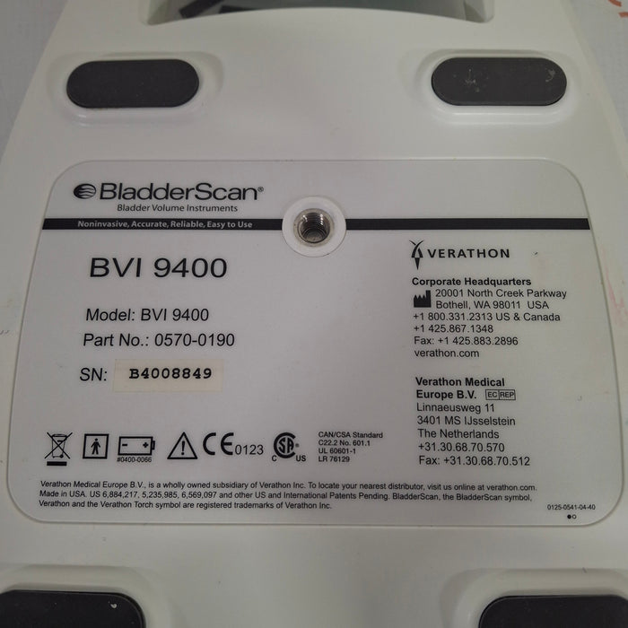 Verathon Medical, Inc BVI 9400 Bladderscan