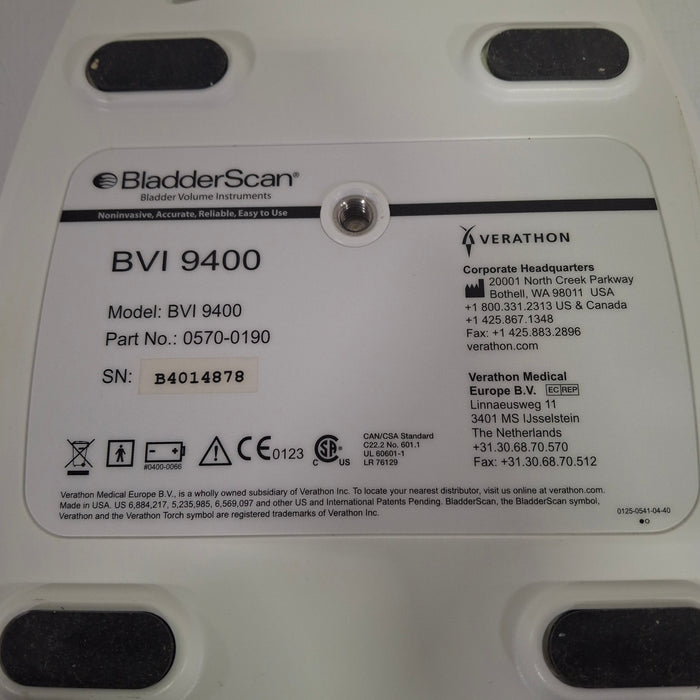 Verathon Medical, Inc BVI 9400 Bladderscan