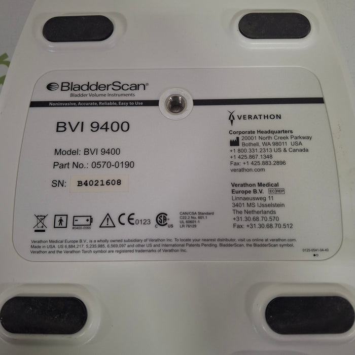 Verathon Medical, Inc BVI 9400 Bladderscan
