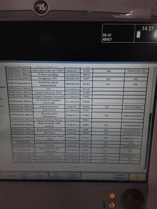 GE Healthcare Carescape B650 Emergency Care Patient Monitor