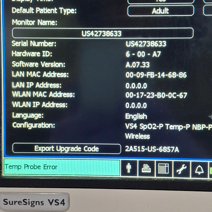 Philips SureSigns VS4 Vital Signs Monitor