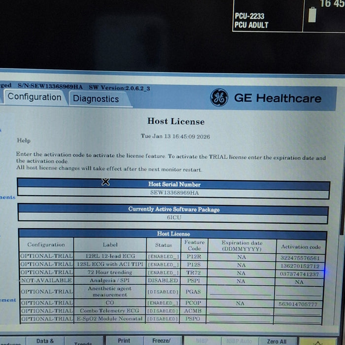 GE Healthcare Carescape B650 Critical Care Patient Monitor