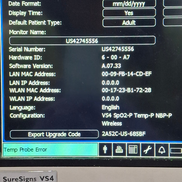 Philips SureSigns VS4 Vital Signs Monitor