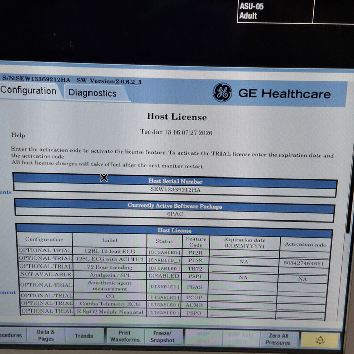 GE Healthcare Carescape B650 Post Anesthesia Care Patient Monitor