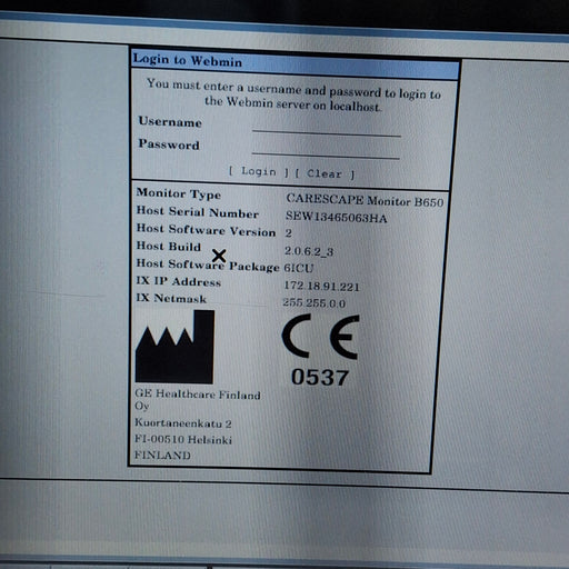 GE Healthcare GE Healthcare Carescape B650 Critical Care Patient Monitor Patient Monitors reLink Online