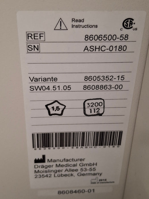 Draeger Medical Apollo Anesthesia System
