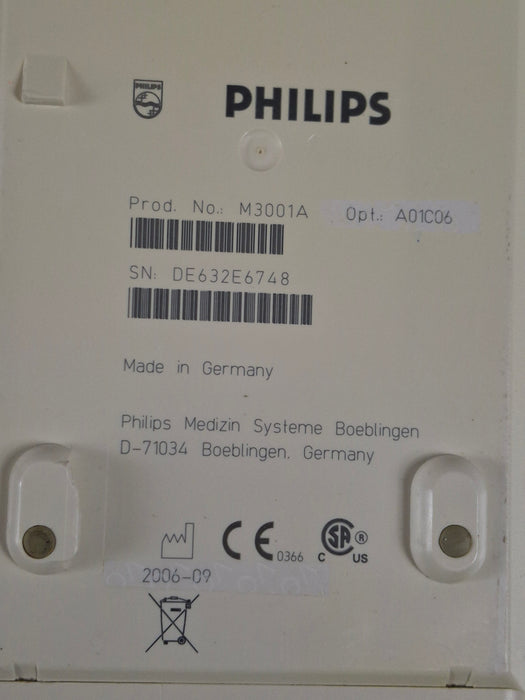 Philips M3001A-A01C06 Fast SpO2, NIBP, ECG, Temp, IBP MMS Module