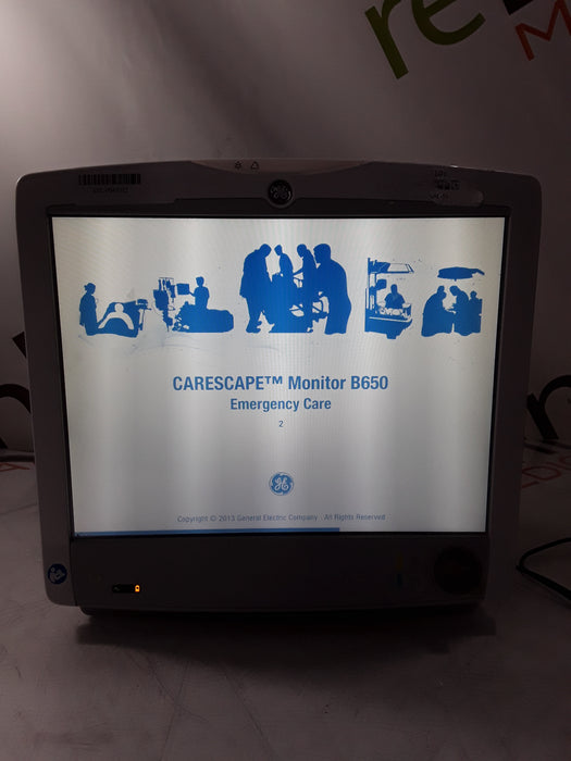 GE Healthcare Carescape B650 Emergency Care Patient Monitor