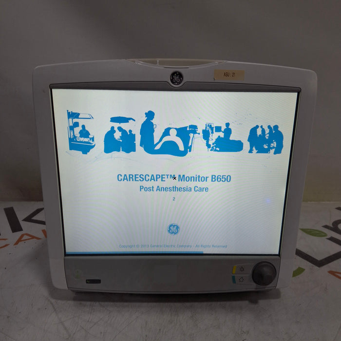 GE Healthcare Carescape B650 Post Anesthesia Care Patient Monitor