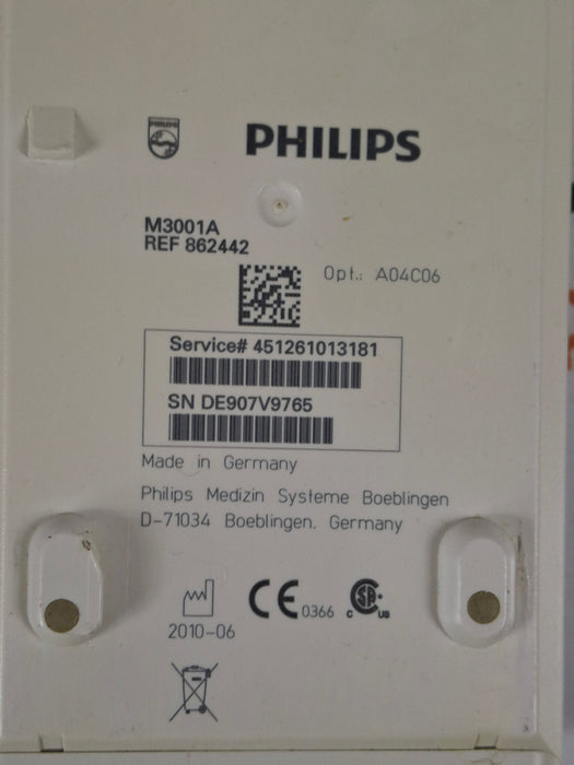 Philips M3001A-A04C06 OxiMax SpO2, NIBP, ECG, Temp, IBP MMS Module