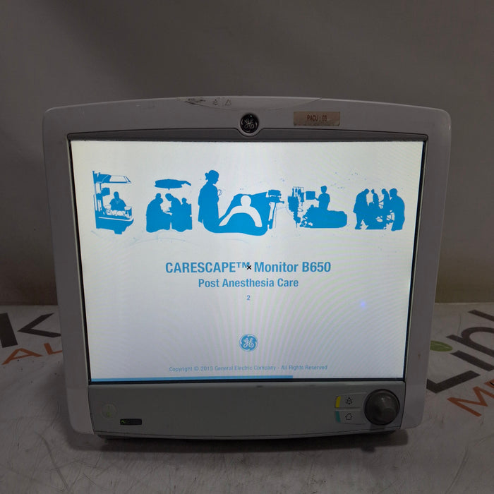 GE Healthcare Carescape B650 Post Anesthesia Care Patient Monitor
