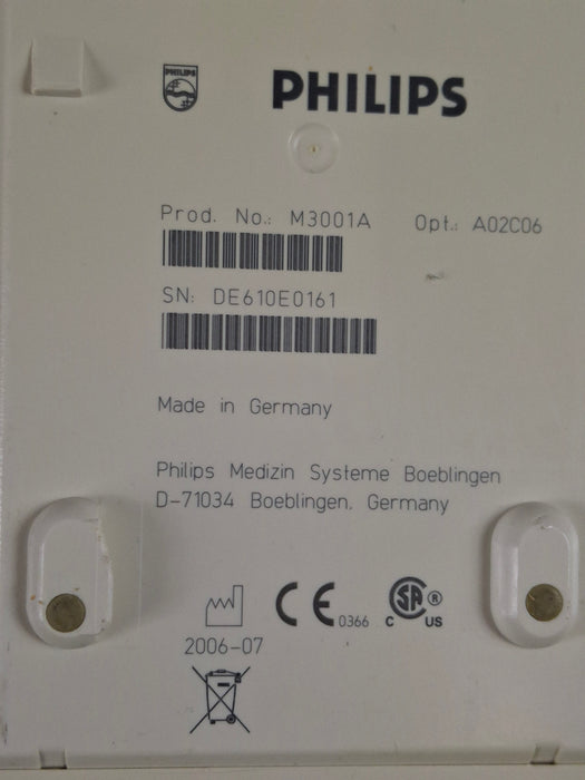 Philips M3001A-A02C06 OxiMax SpO2, NIBP, ECG, Temp, IBP MMS Module