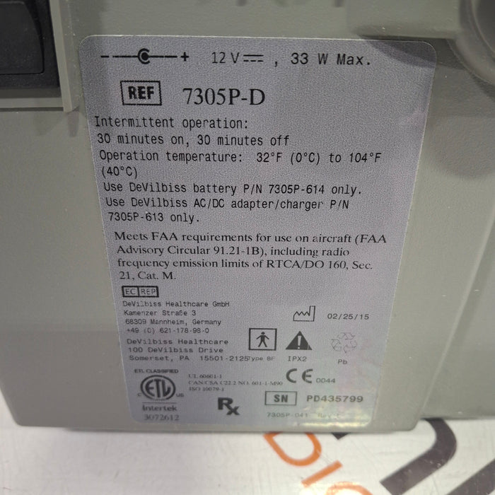 DeVilbiss Healthcare 7305P-D Portable Aspirator Medical
