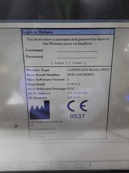 GE Healthcare GE Healthcare Carescape B650 Neonatal Care Patient Monitor Patient Monitors reLink Online