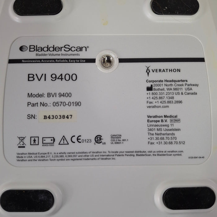 Verathon Medical, Inc BVI 9400 Bladderscan