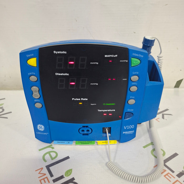 GE Healthcare Dinamap V100 - NIBP, SpO2, Temp Vital Signs Monitor