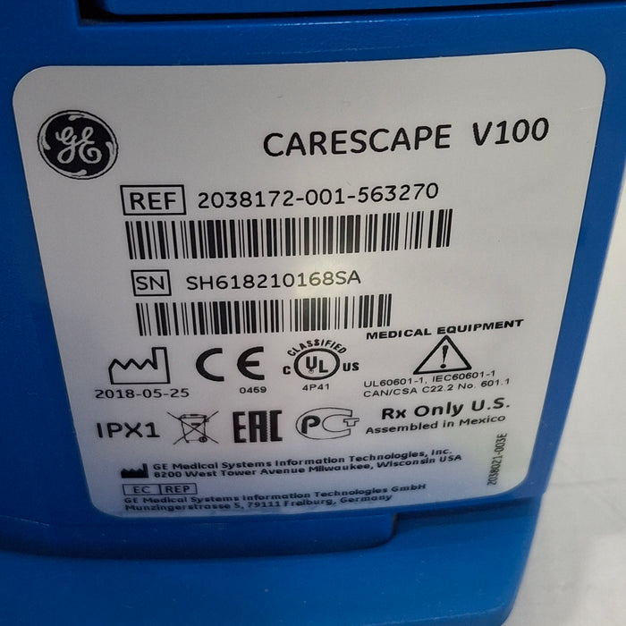 GE Healthcare Dinamap V100 - NIBP, SpO2, Temp Vital Signs Monitor