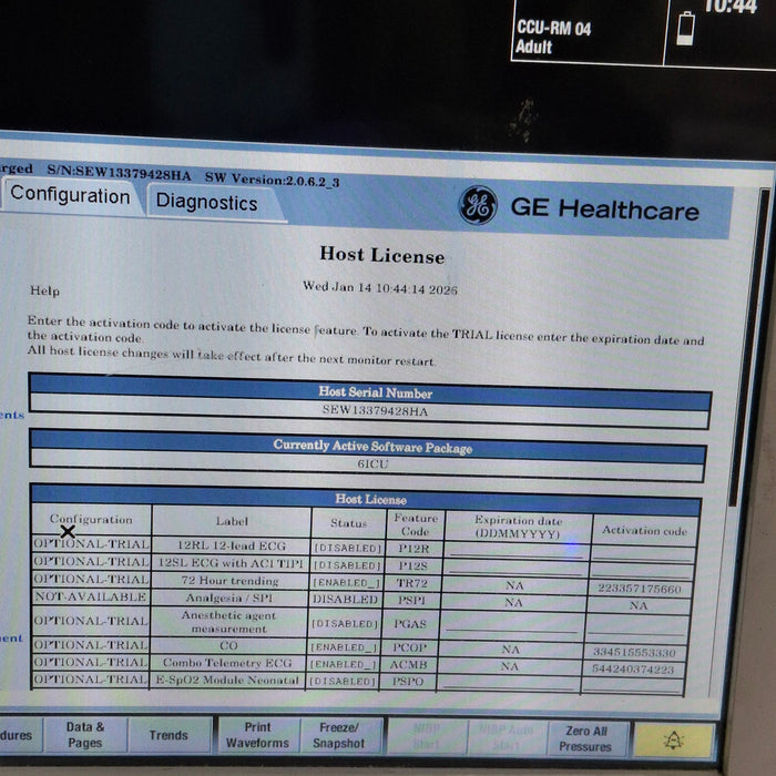 GE Healthcare Carescape B650 Critical Care Patient Monitor