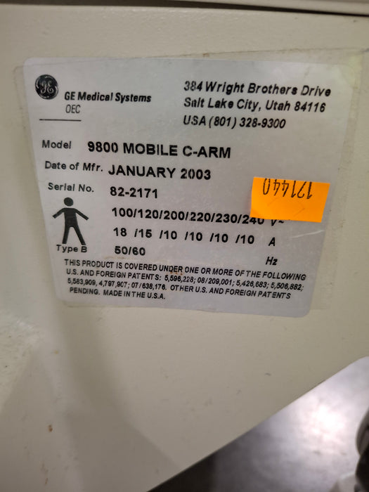 OEC Medical Systems 9800 Plus C-Arm