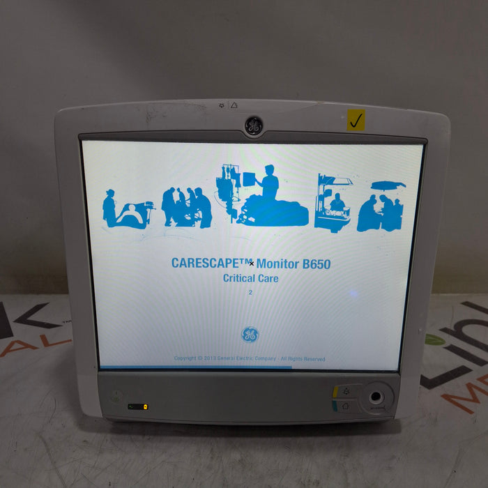 GE Healthcare Carescape B650 Critical Care Patient Monitor