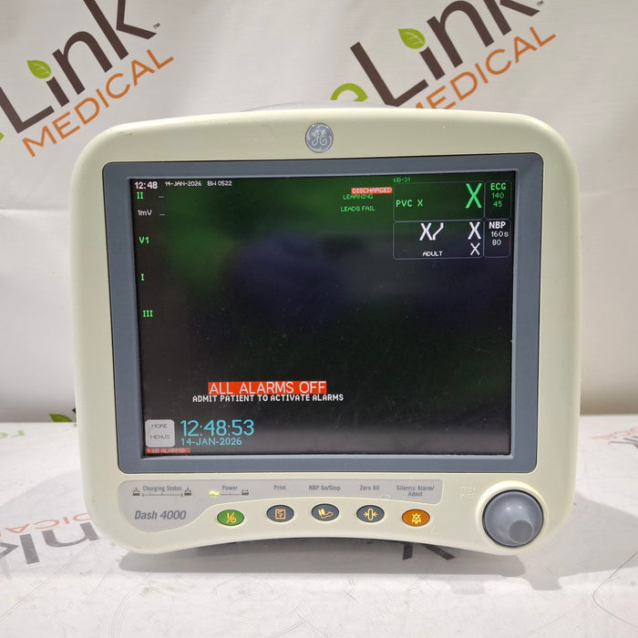 GE Healthcare Dash 4000 - Masimo SpO2 Patient Monitor
