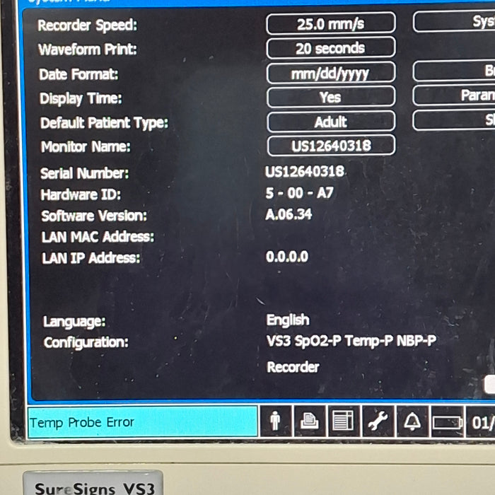 Philips Suresigns VS3 Vital Signs Monitor
