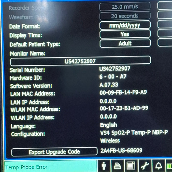 Philips SureSigns VS4 Vital Signs Monitor