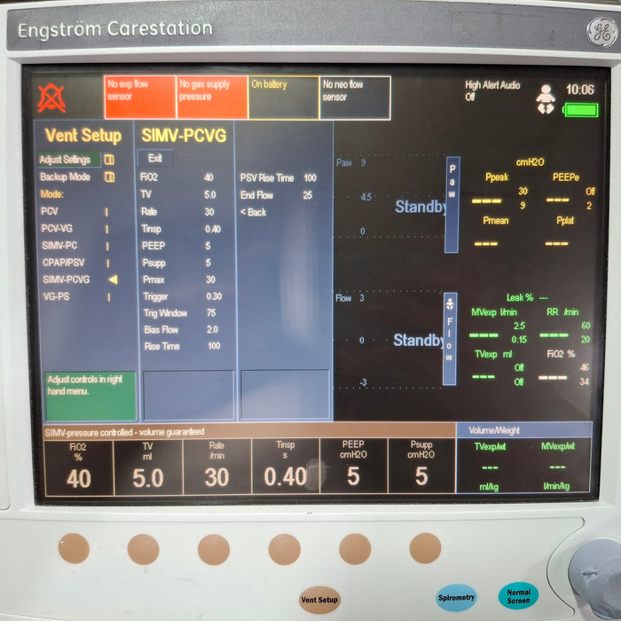 GE Healthcare Engstrom Carestation Ventilator