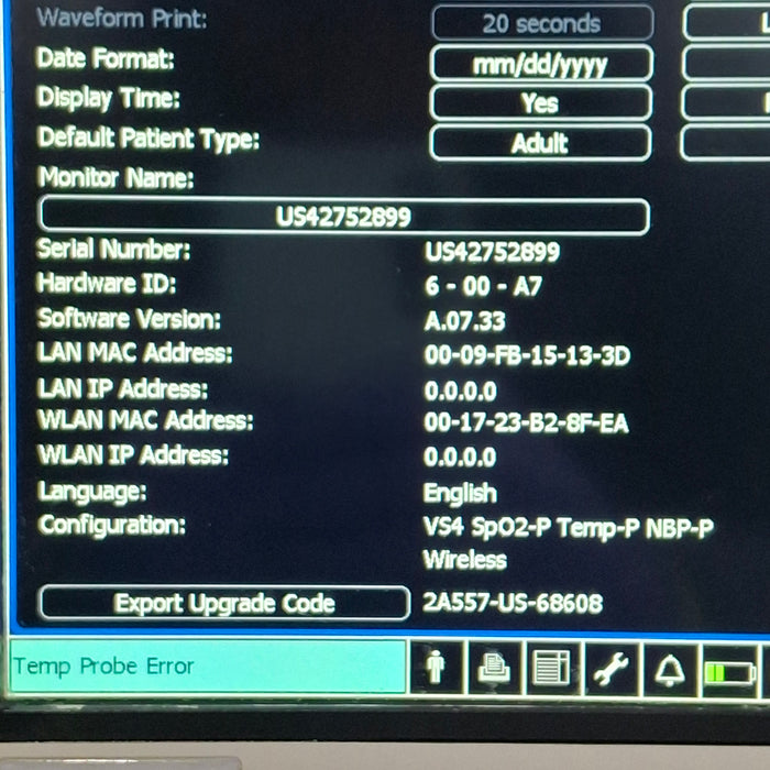 Philips SureSigns VS4 Vital Signs Monitor