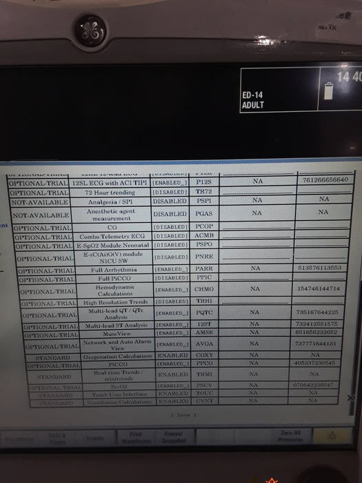GE Healthcare Carescape B650 Emergency Care Patient Monitor