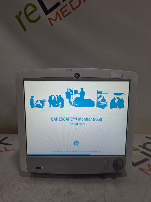 GE Healthcare Carescape B650 Critical Care Patient Monitor