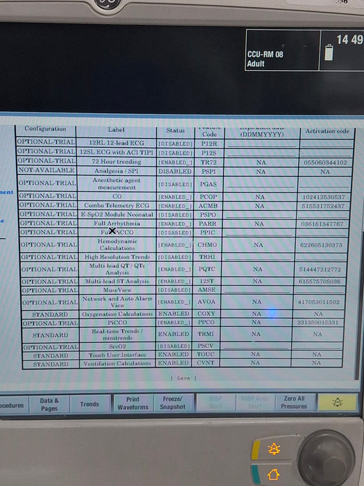 GE Healthcare Carescape B650 Critical Care Patient Monitor