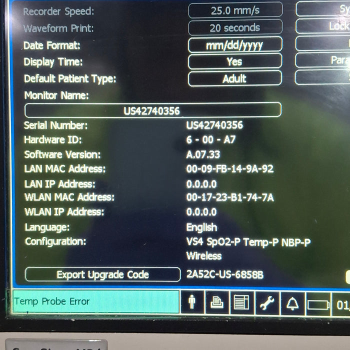 Philips SureSigns VS4 Vital Signs Monitor
