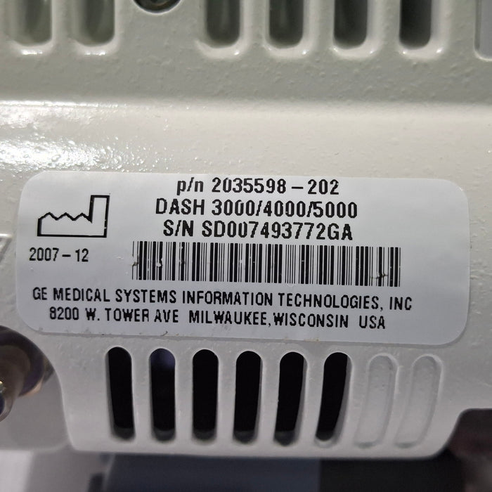 GE Healthcare Dash 4000 - Masimo SpO2 Patient Monitor